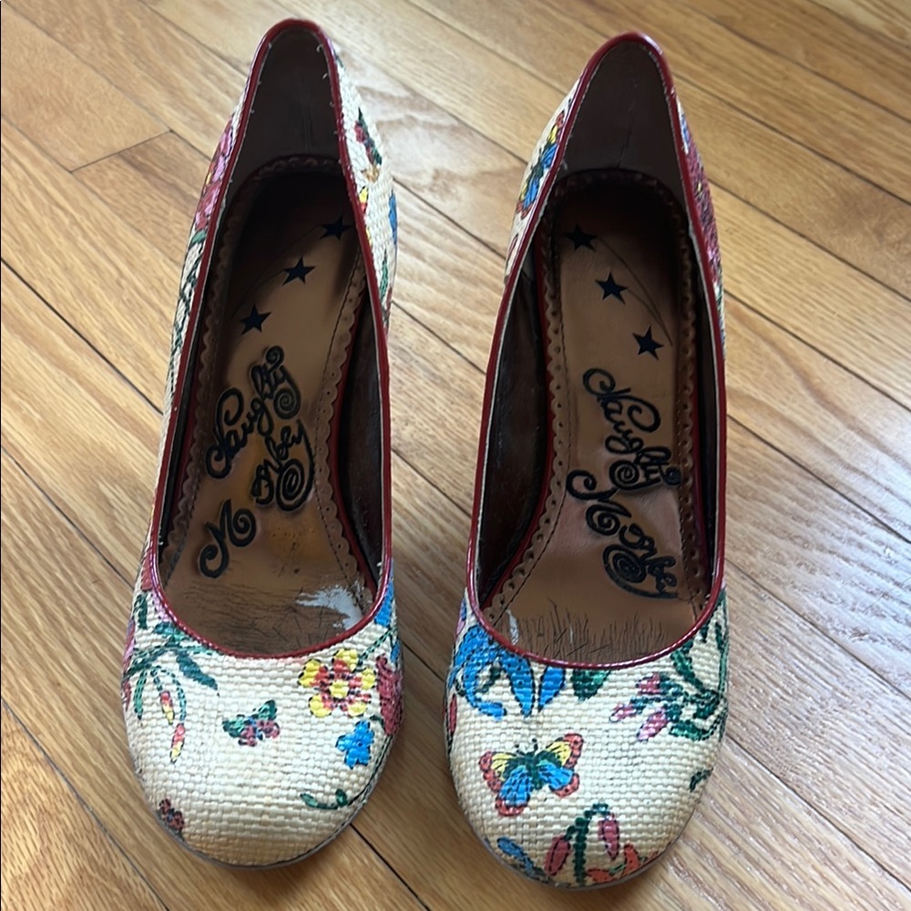 Floral Embroidered Naughty Monkey size 9